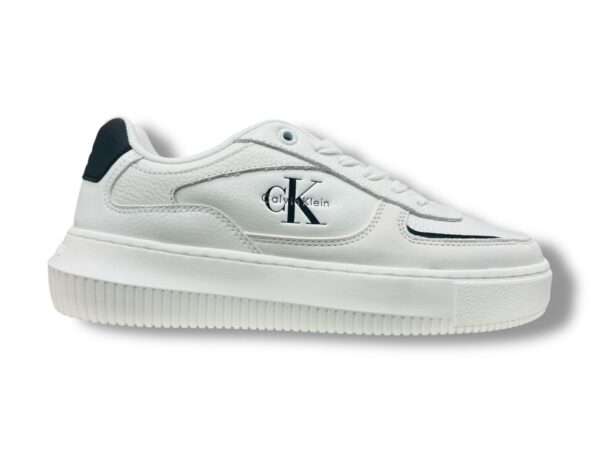 calvin klein sneakers  donna yw0yw0200101w chunky cupsole low lth nu bright white