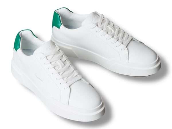 calvin klein sneakers uomo ym0ym013440k9 chunky cupsole laceup lth bright white cush meadow beluga