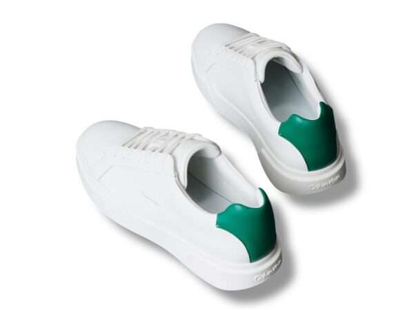 calvin klein sneakers uomo ym0ym013440k9 chunky cupsole laceup lth bright white cush meadow beluga
