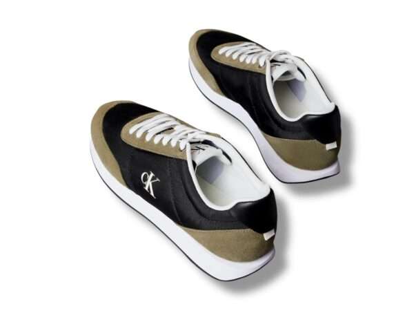 calvin klein sneakers uomo ym0ym0136101a retro runnere ess mix mat black capers bright white