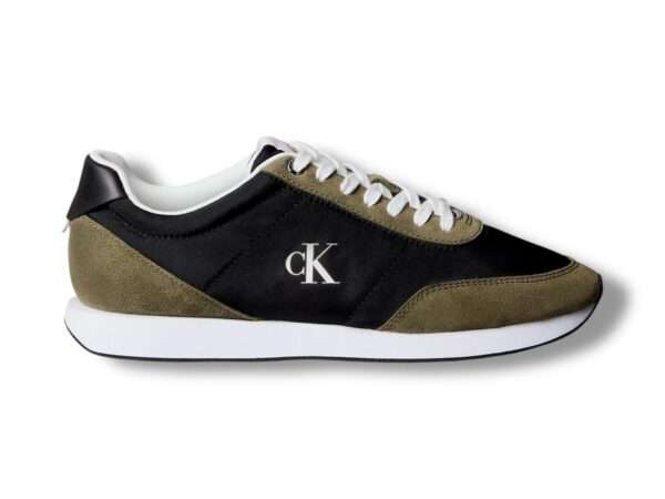 calvin klein sneakers uomo ym0ym0136101a retro runnere ess mix mat black capers bright white
