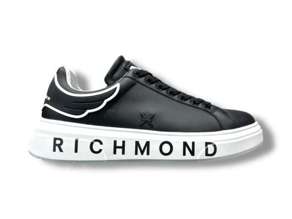 john richmond sneakers uomo leather black 29102 cp b
