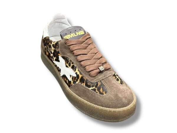 meline sneakers donna 526 sbt variante w-70 coffee cavallino leo