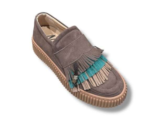 meline sneakers donna frange slip on 53 ra variante w-316 porto coffee