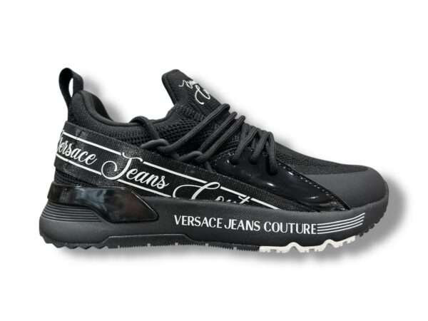 versace jeans couture sneaker donna dynamic 79va3sa8 zsc96 899 black knit
