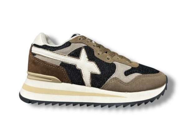 w6yz just say wizz sneakers donna yak-w 0012016528421d33 light brown black taupe