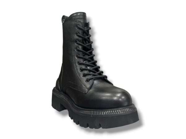 bikkembergs anfibio con suola platform donna 29315 cp a vintage tronchetto nero