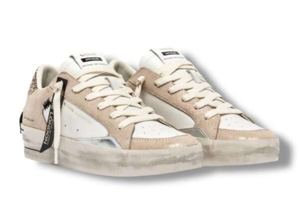 crime london sneaker donna sk8 deluxe wedge champagne dust 25190aa8.13