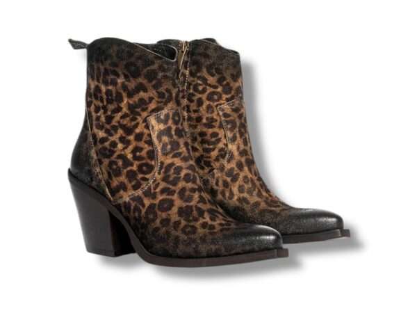 metisse stivaletto texano donna maculato taupe tacco 80 xd798