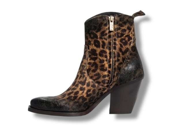 metisse stivaletto texano donna maculato taupe tacco 80 xd798