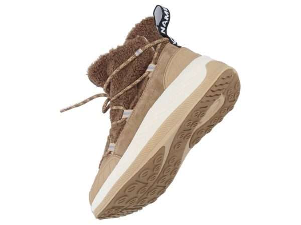 no name stivaletto donna teddy con laccio explo boots w cocoon suede brun nuts