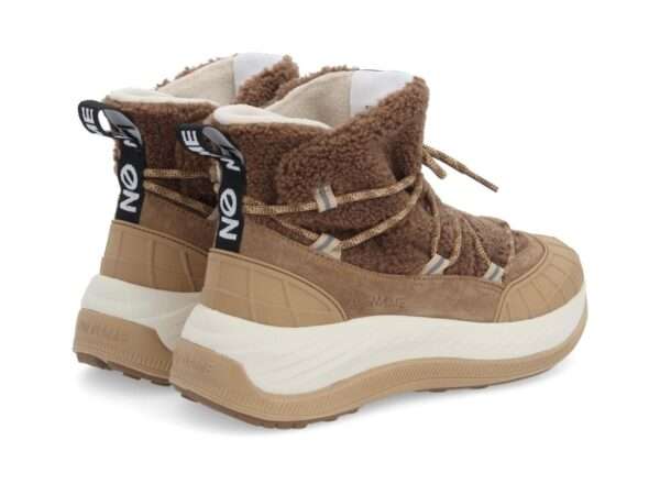 no name stivaletto donna teddy con laccio explo boots w cocoon suede brun nuts