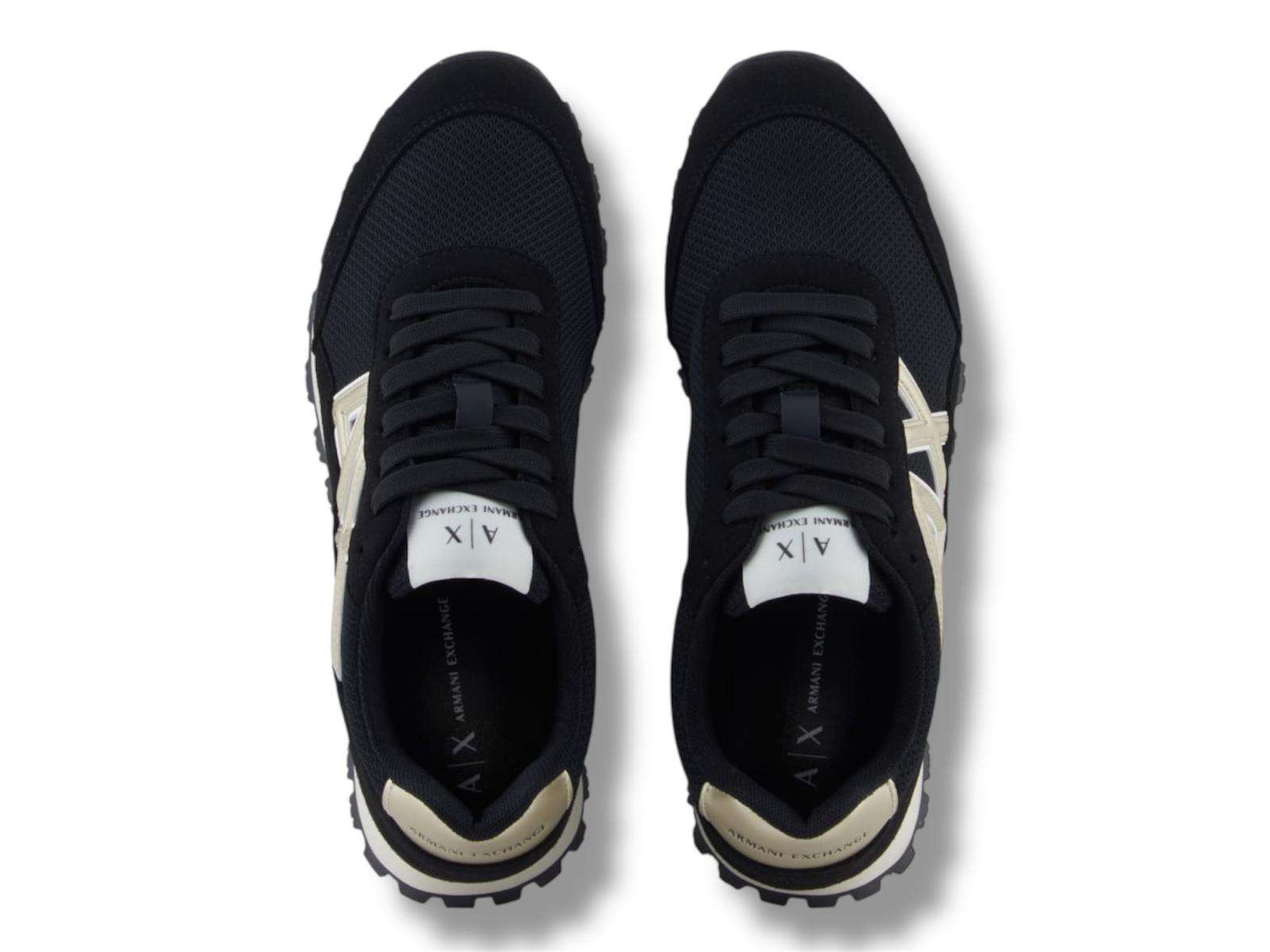 armani exchange sneakers donna xw002150af19388mc077 black pale gold 3 armani exchange sneakers donna xw002150af19388mc077 black pale gold