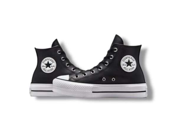 converse all star sneaker donna chuck taylor classic lift hi platform leather black 561675