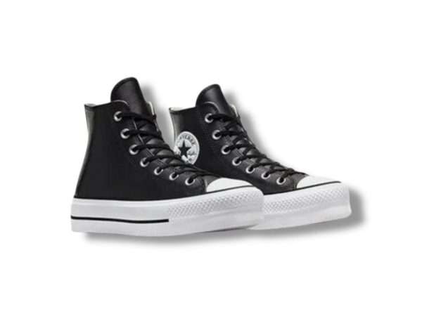 converse all star sneaker donna chuck taylor classic lift hi platform leather black 561675