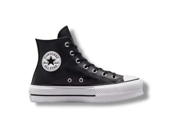 converse all star sneaker donna chuck taylor classic lift hi platform leather black 561675