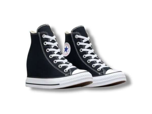 converse all star sneaker donna chuck taylor classic wedge hi platform 7cm black a11909