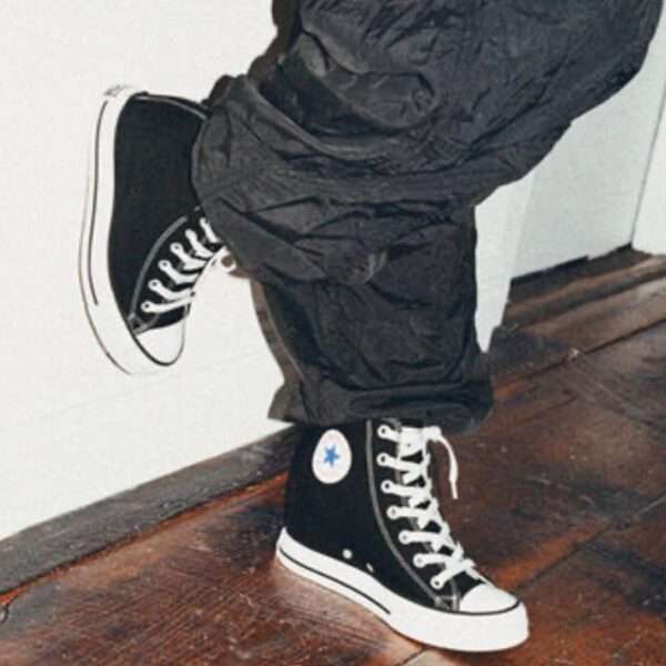 converse all star sneaker donna chuck taylor classic wedge hi platform 7cm black a11909
