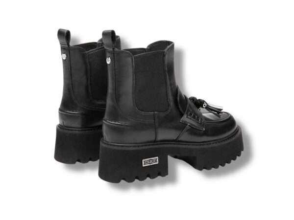 cult stivaletto beatles donna con nappe cher 4558 mid w leather black clw455800