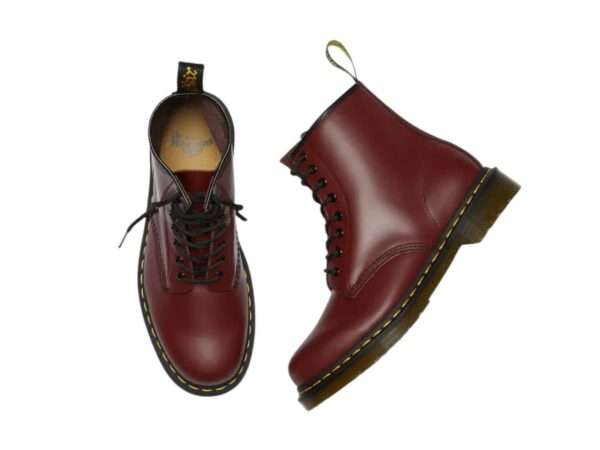 drmartens anfibio boots 1460 in pelle smooth cherry red 11822600