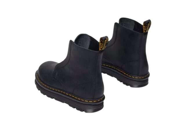 drmartens anfibio boots zebzag senza lacci in pelle nero 42653001