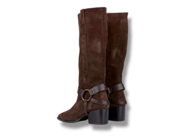 janet and janet stivale donna camoscio dark brown ebano j-515