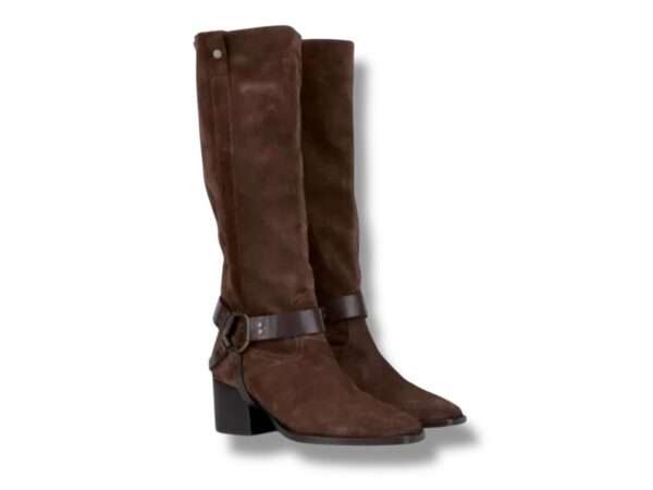 janet and janet stivale donna camoscio dark brown ebano j-515