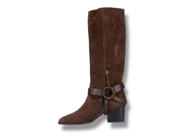 janet and janet stivale donna camoscio dark brown ebano j-515