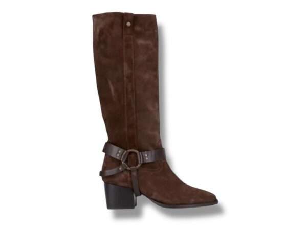 janet and janet stivale donna camoscio dark brown ebano j-515