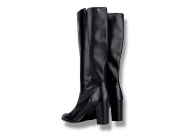 janet and janet stivale donna tacco alto pelle nero j-526