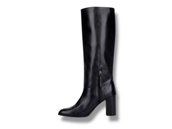 janet and janet stivale donna tacco alto pelle nero j-526