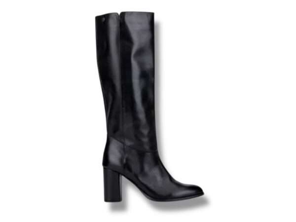janet and janet stivale donna tacco alto pelle nero j-526