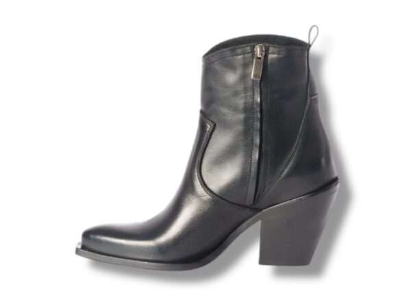metisse stivaletto tronchetto texano donna vitello nero xd798