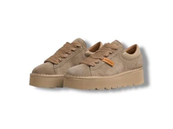 panchic scarpa allacciata donna camoscio e pelle noce  p003 lace-up shoes p003w014-0174d013