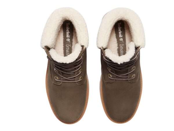 timberland a2pu6 donna stivale mid warm waterproof foderato con plateau stone street da donna in marrone scuro tb0a2pu6