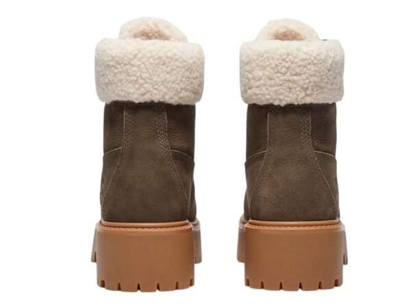 timberland a2pu6 donna stivale mid warm waterproof foderato con plateau stone street da donna in marrone scuro tb0a2pu6