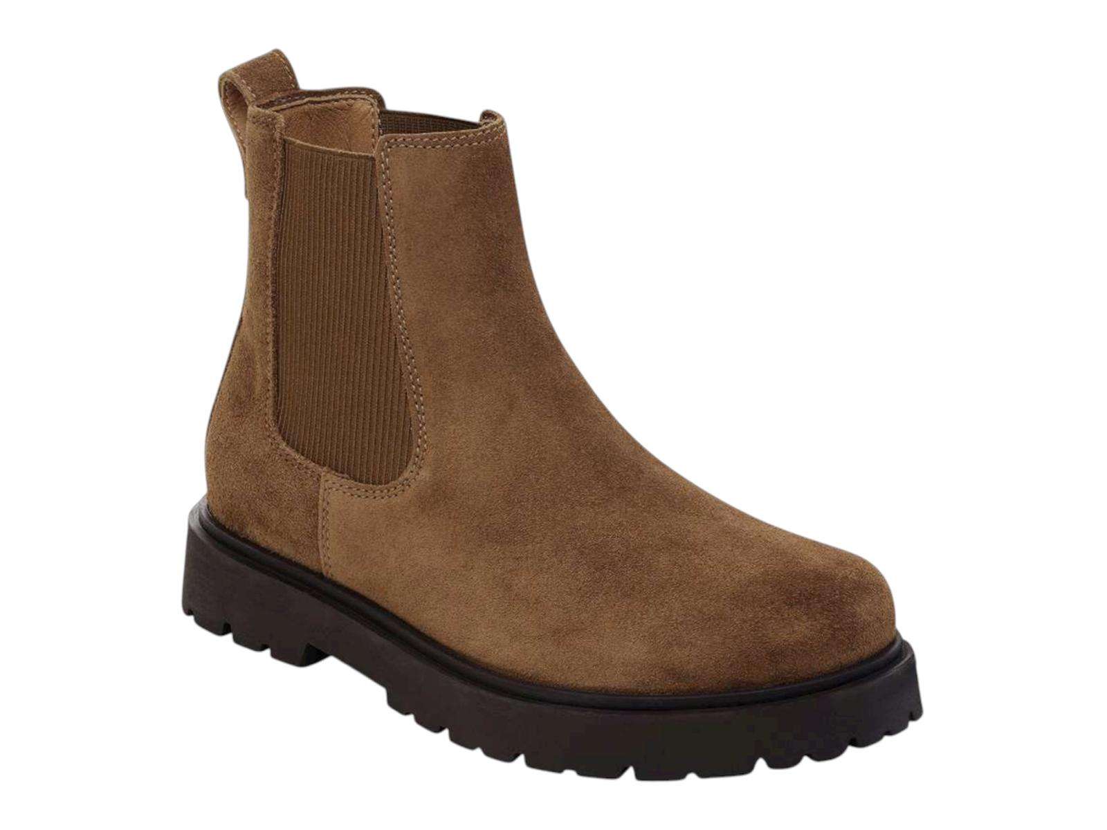 birkenstock stivaletto chelsea donna highwood slip on mid in pelle scamosciato dark tea 1030632 birkenstock stivaletto chelsea donna highwood slip on mid in pelle scamosciato dark tea 1030632