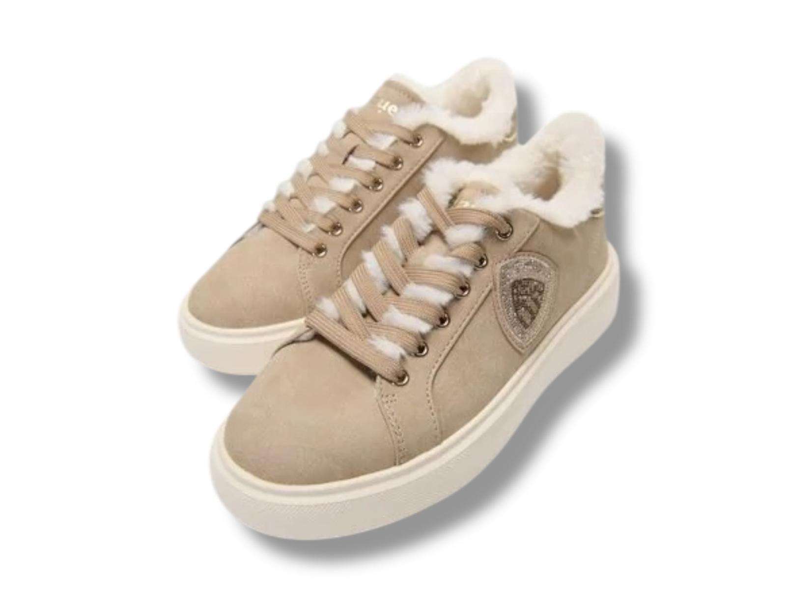 blauer sneakers donna beige con pelo f5venus05 nub 1 blauer sneakers donna beige con pelo f5venus05 nub