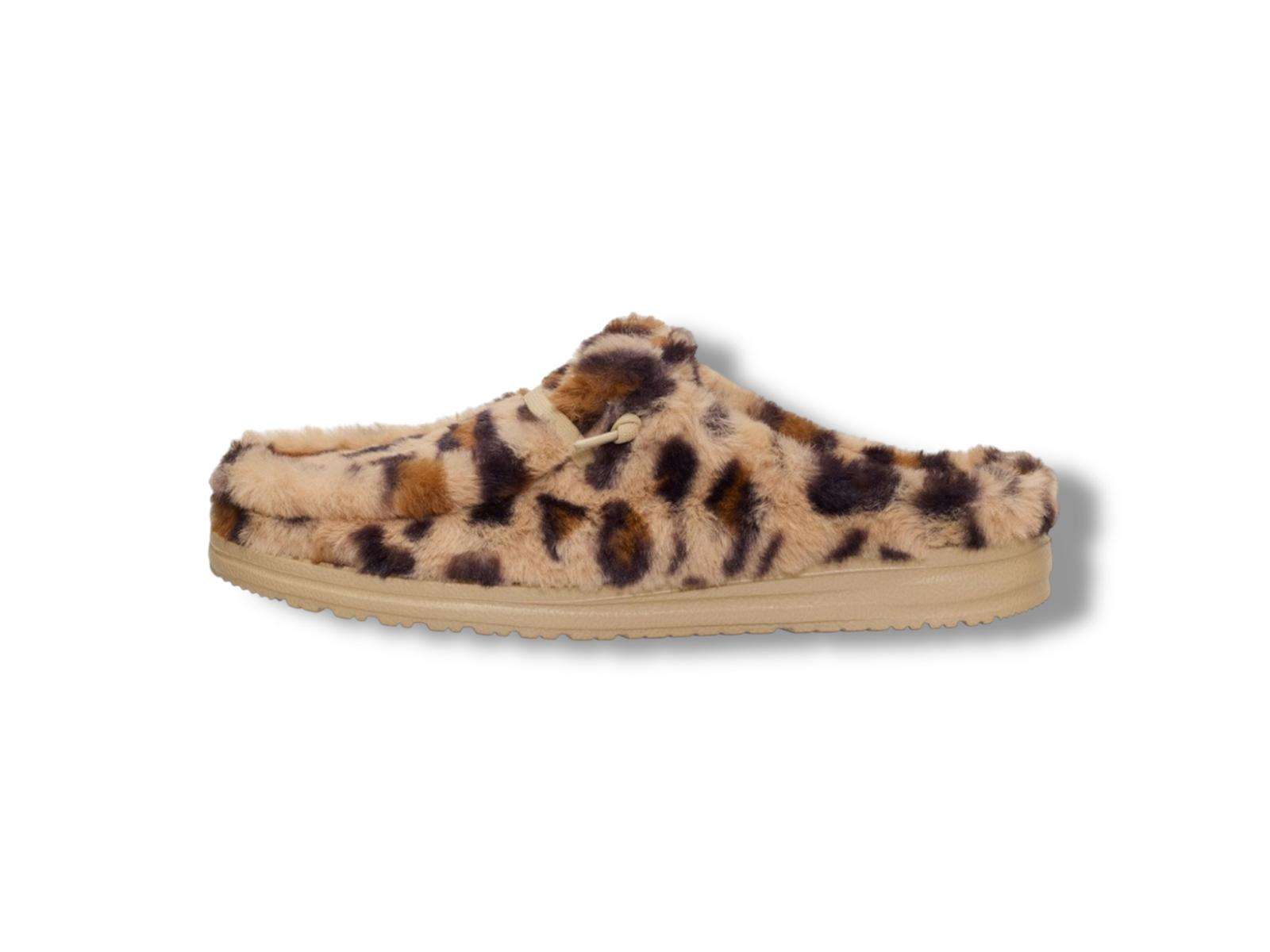 hey dude sabot donna wendy slipper leo fur tan multi 44714-2ug hey dude sabot donna wendy slipper leo fur tan multi 44714-2ug