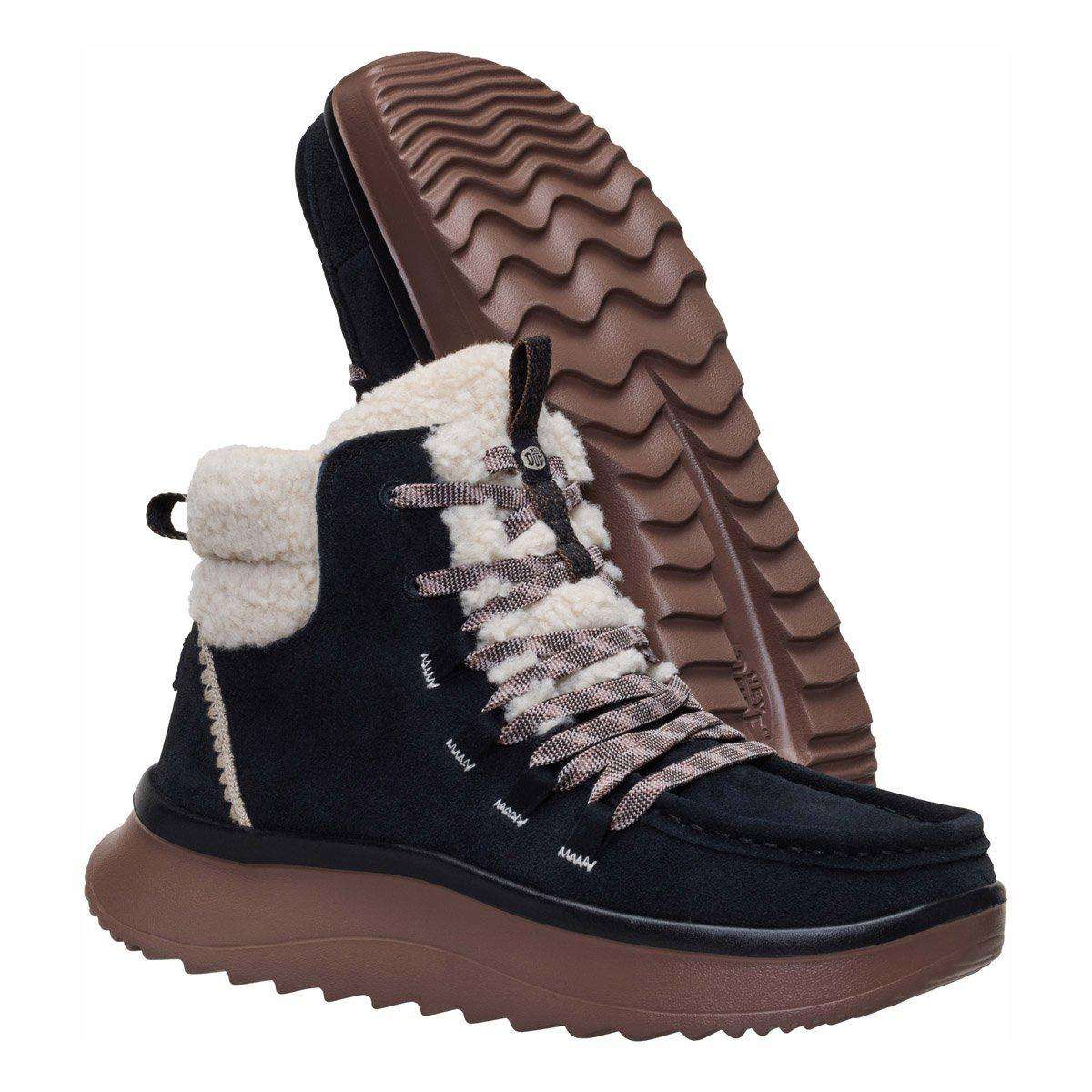 hey dude scarponcino donna wendy peak apres suede cozstit black-tan 44367-00W 3 hey dude scarponcino donna wendy peak apres suede cozstit black-tan 44367-00W