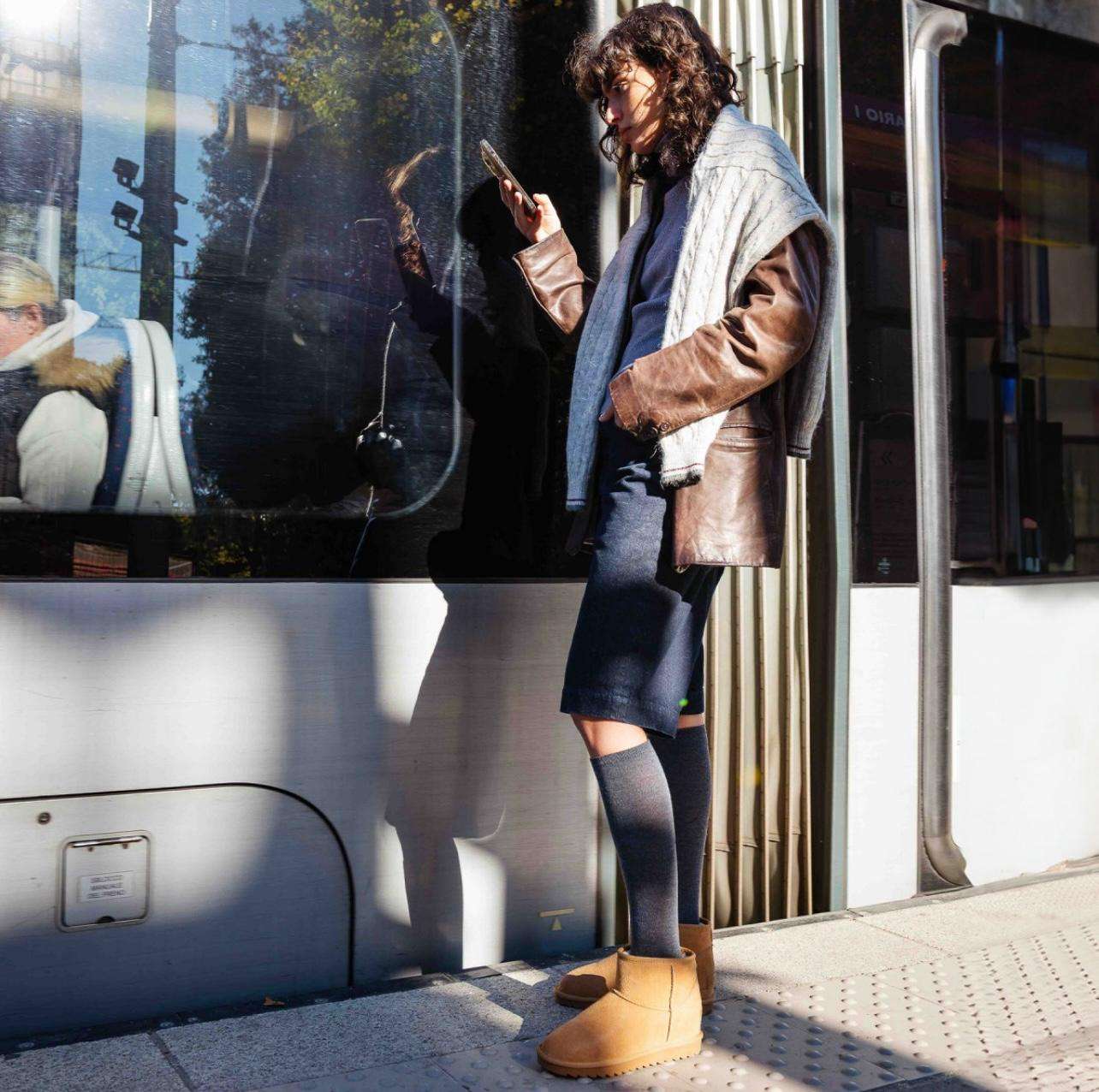 z1 colors of california stivaletto donna con fodera montone e zeppa interna ywed51 inner wedge boot tan