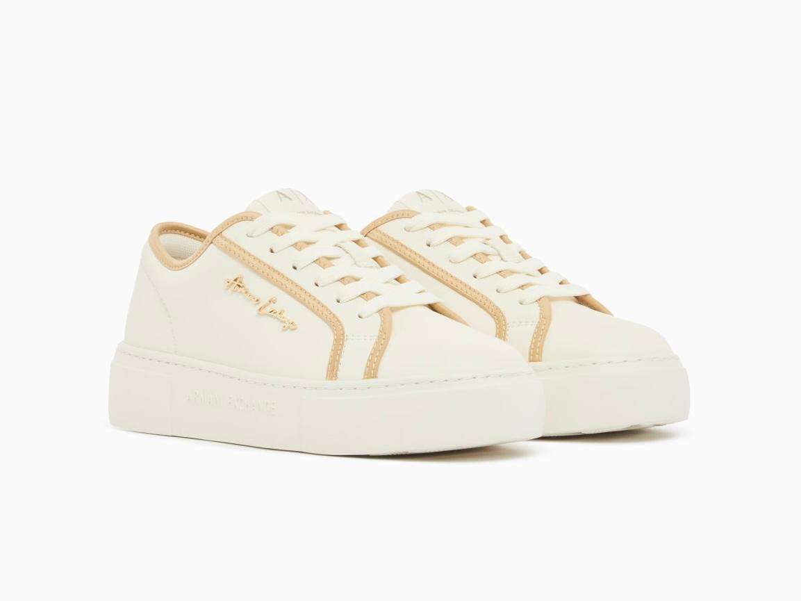 armani exchange sneakers donna in tessuto tecnico xw002804 af25158 mz128 off white pale gold 1 armani exchange sneakers donna in tessuto tecnico xw002804 af25158 mz128 off white pale gold