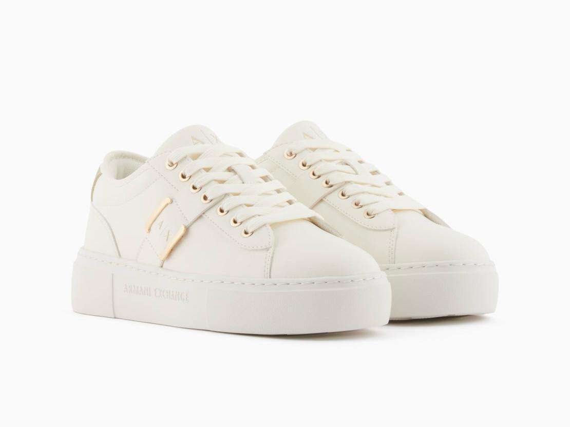 armani exchange sneakers donna minimal chic xw002224 af21429 mz128 off white pale gold 1 armani exchange sneakers donna minimal chic xw002224 af21429 mz128 off white pale gold