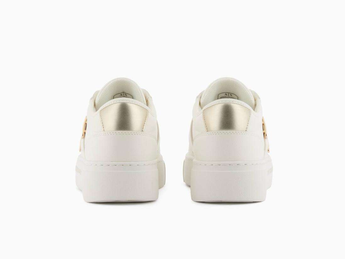 armani exchange sneakers donna minimal chic xw002224 af21429 mz128 off white pale gold 3 armani exchange sneakers donna minimal chic xw002224 af21429 mz128 off white pale gold