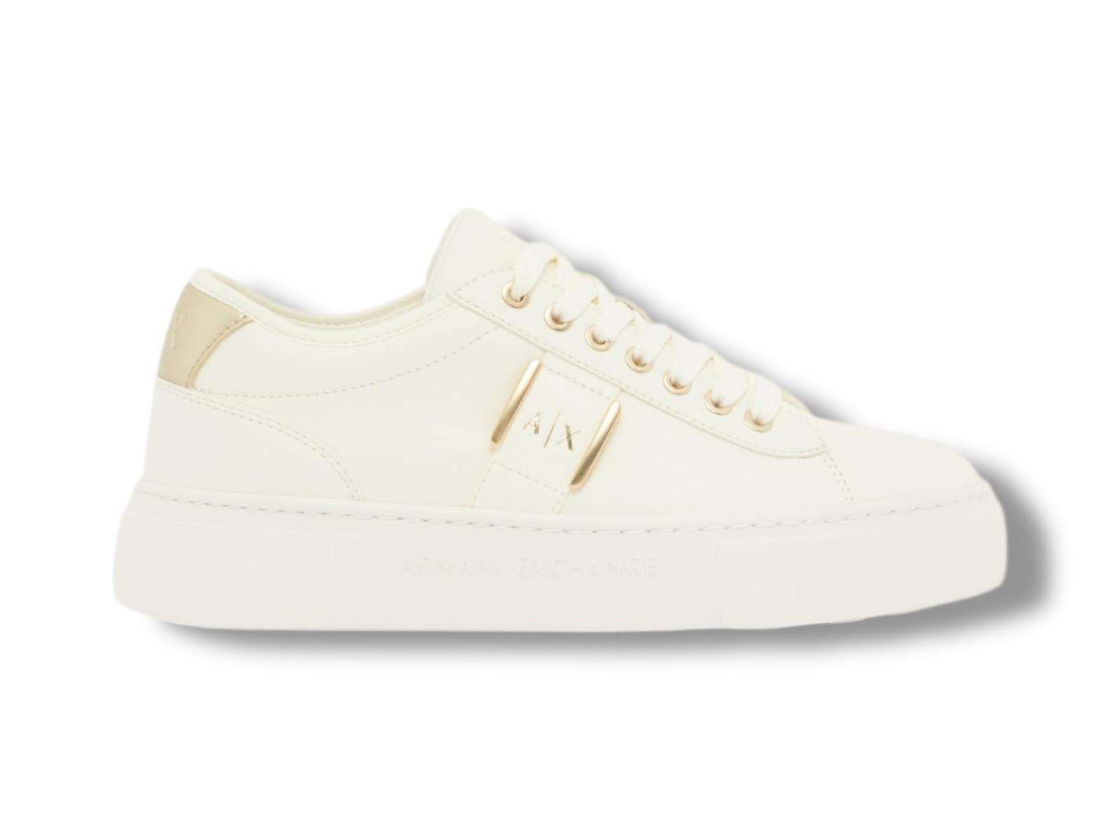 armani exchange sneakers donna minimal chic xw002224 af21429 mz128 off white pale gold armani exchange sneakers donna minimal chic xw002224 af21429 mz128 off white pale gold