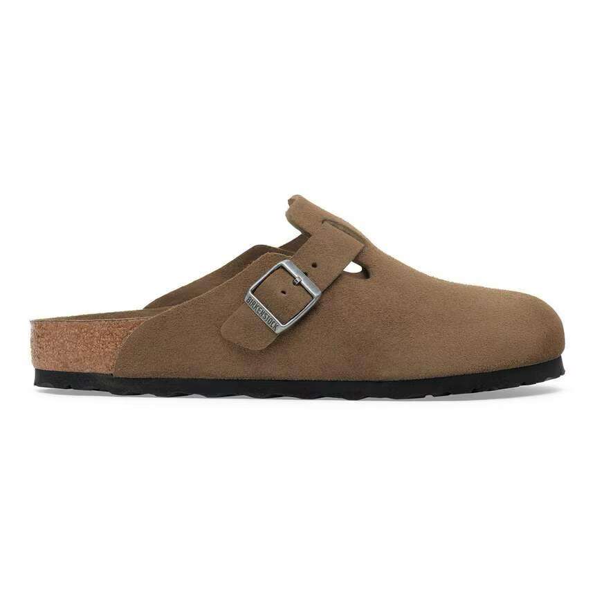 birkenstock boston dark tea tonal fb 1030861pelle scamosciata 3 birkenstock boston dark tea tonal fb 1030861pelle scamosciata