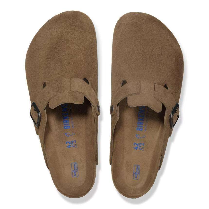birkenstock boston dark tea tonal fb 1030861pelle scamosciata 4 birkenstock boston dark tea tonal fb 1030861pelle scamosciata