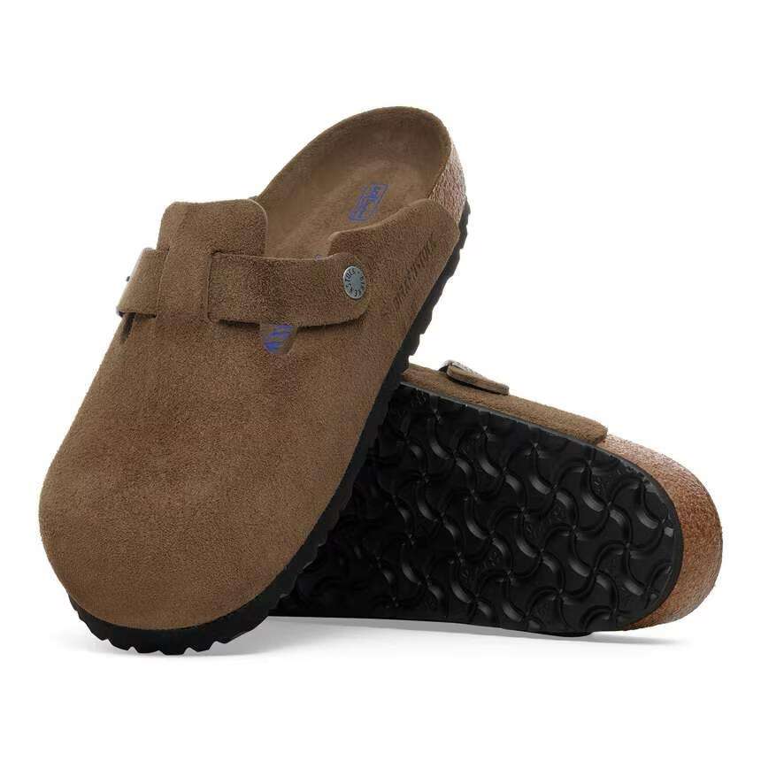 birkenstock boston dark tea tonal fb 1030861pelle scamosciata 6 birkenstock boston dark tea tonal fb 1030861pelle scamosciata