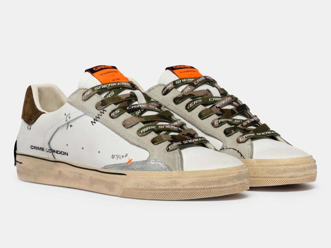 crime london sneakers uomo 19071pp8.10 deconstructed distressed military green 1 crime london sneakers uomo 19071pp8.10 deconstructed distressed military green