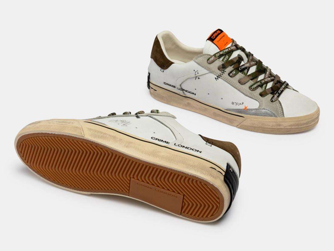 crime london sneakers uomo 19071pp8.10 deconstructed distressed military green 3 crime london sneakers uomo 19071pp8.10 deconstructed distressed military green